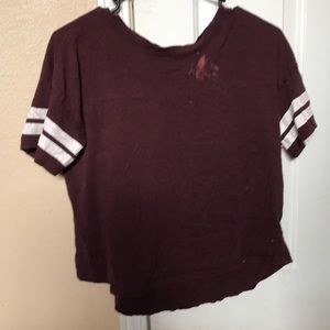 Maroon Baseball Tee